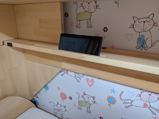 「かわいい～！」 5段棚スリムでベッドと壁の間で使用する棚。チーク風 スチールラック・メタルラック