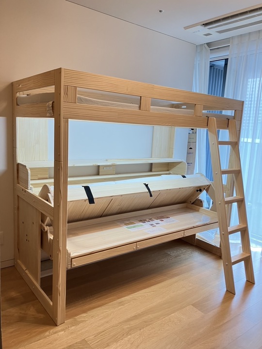 学習机・二段ベッド・ロフトベッドを超えた人気のリノキッズベッド一