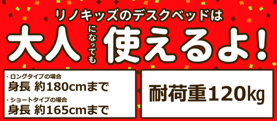 一目でわかる一人用デスクベッド - 【リノキッズ】二段ベッド・ロフト 